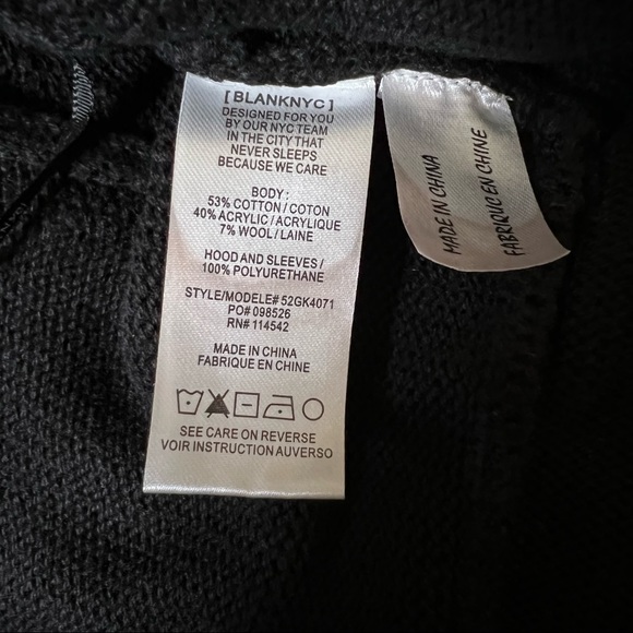 BlankNYC Black Sweater Girl’s Size Small - Picture 9 of 9